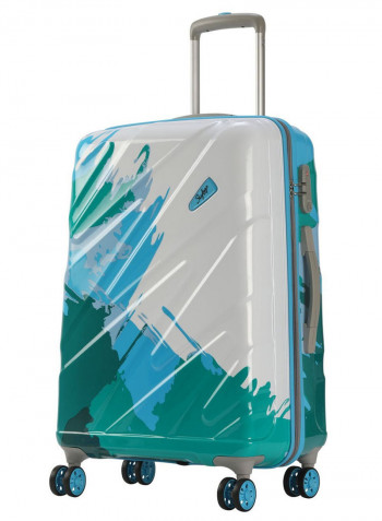 Mirage Hardside Medium Check in Luggage Trolley Mirag Blue/White