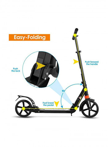2-Wheel Adjustable Handle Folding Scooter