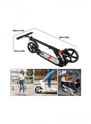 2-Wheel Adjustable Handle Folding Scooter