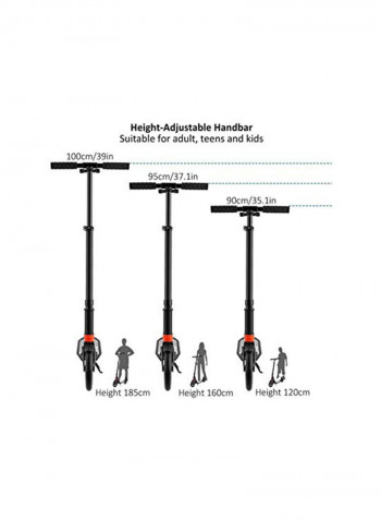 2-Wheel Adjustable Handle Folding Scooter