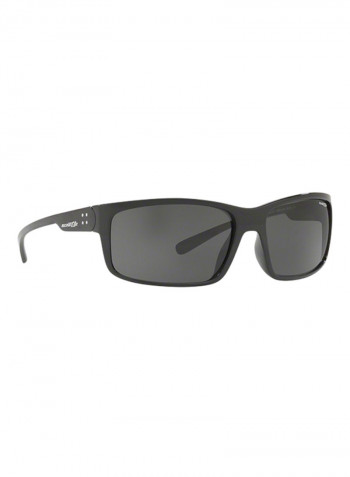 Men's Fast Ball UV Protected Rectangular Frame Sunglasses - Lens Size: 62 mm