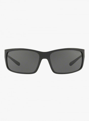 Men's Fast Ball UV Protected Rectangular Frame Sunglasses - Lens Size: 62 mm