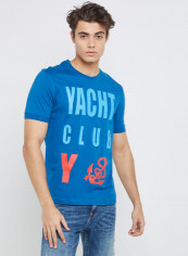 Half Sleeve Casual T-Shirt Blue