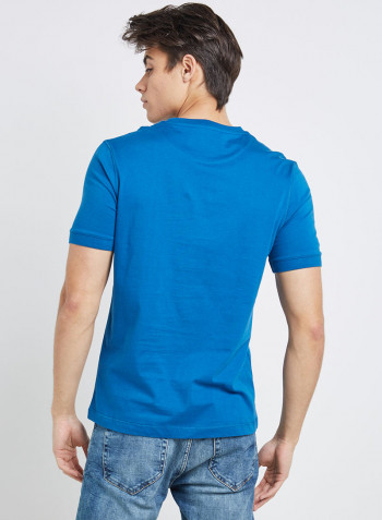 Half Sleeve Casual T-Shirt Blue