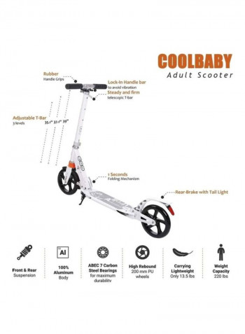 Foldable Kick Scooter 95x14x108cm