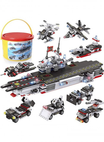1630 Piece Aircraft Carrier Building Blocks Set