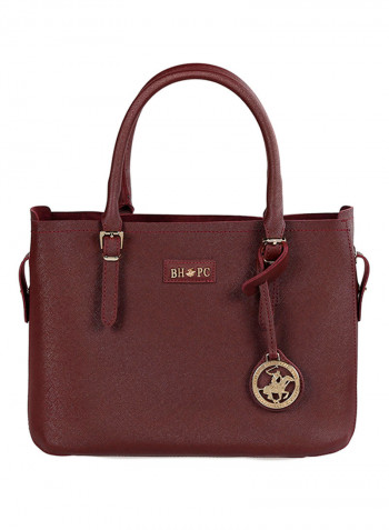 Tote Bag With Pouch Claret Red