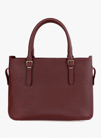 Tote Bag With Pouch Claret Red