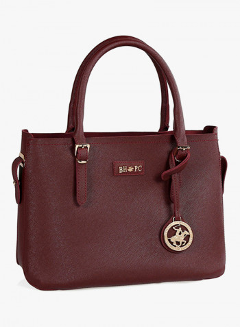 Tote Bag With Pouch Claret Red