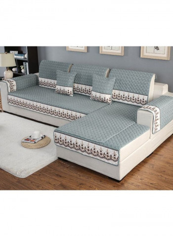 Simple Anti-Skidding Sofa Slipcover Grey/White/Brown