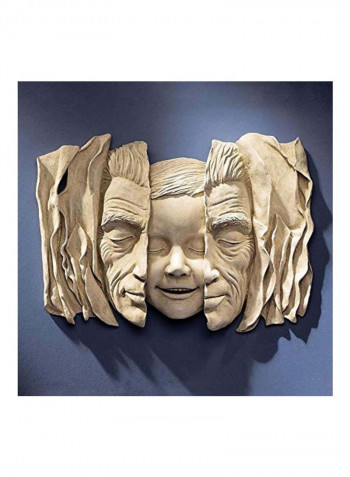 Child At Heart Wall Sculpture Beige 3x15x10.5inch