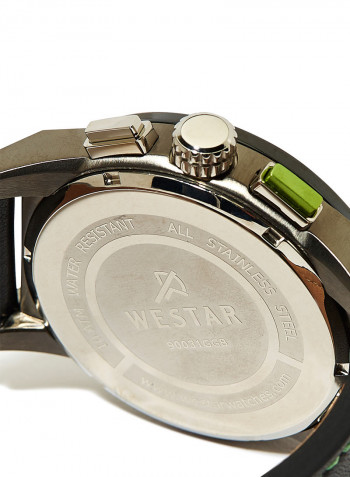Men's Pu Leather Quartz Analog Wrist Watch With Calender Display 90031GGB503