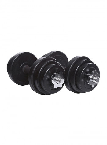 Set Of 2 Exercise Rubber Dumbbells 2x10kg