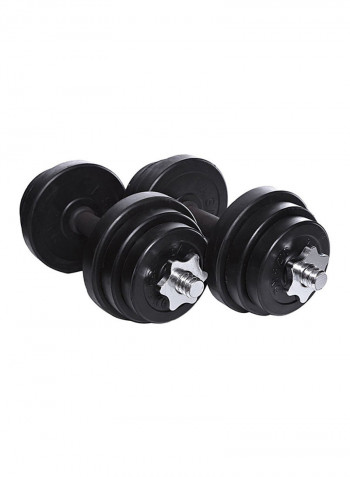 Set Of 2 Exercise Rubber Dumbbells 2x10kg