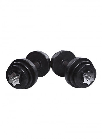 Set Of 2 Exercise Rubber Dumbbells 2x10kg