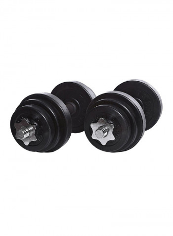 Set Of 2 Exercise Rubber Dumbbells 2x10kg