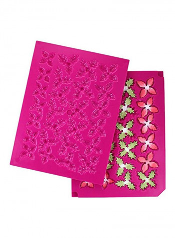 3D Poinsettia Shaping Mold Pink