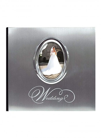 Front Opening Wedding Photo Album Silver 2x8.8x9.5inch