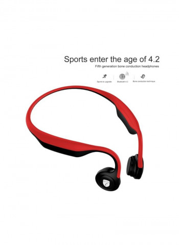 Bluetooth In-Ear Earphone With Mic Red/Black