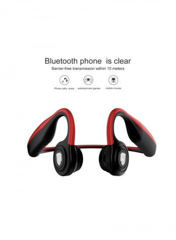 Bluetooth In-Ear Earphone With Mic Red/Black
