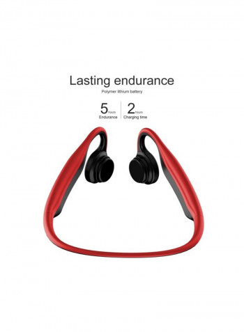 Bluetooth In-Ear Earphone With Mic Red/Black