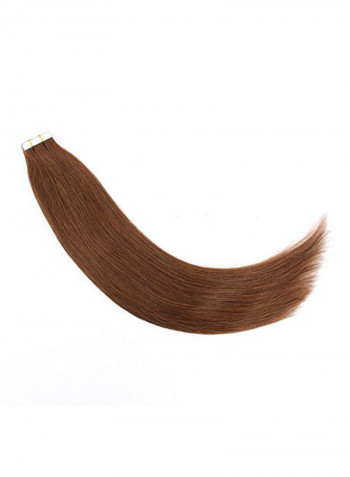 20-Piece Straight Hair Extension Brown 18inch