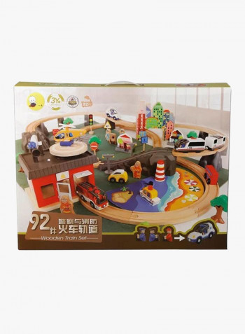 92-Piece Police And Firemen Train Set