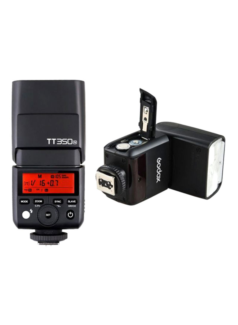 HSS TTL Enabled TT350 N Flash For Nikon DSLR Cameras Black/Red