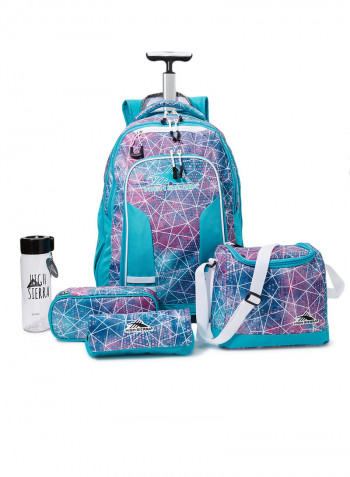 5 Piece Blaise Wheeled Luggage Set Blue