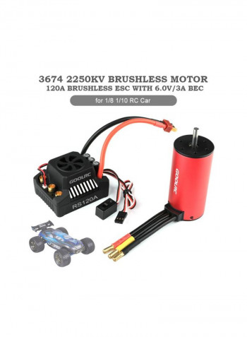 Brushless Motor And Brushless Splash-Proof Electronic Speed Controller For Car 1RM11974-2