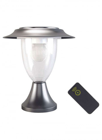 LED Outdoor Post Lamp With Remote Control Grey/White