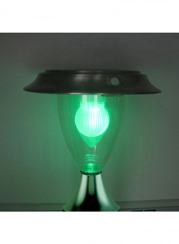 LED Outdoor Post Lamp With Remote Control Grey/White
