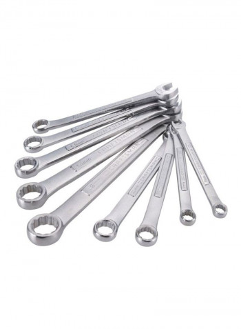 9-Piece Combination Wrench Set Silver