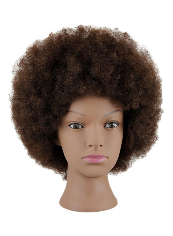 Mannequin Head African American Hair Head for Practice Styling Braiding Brown 11x6.3x6.3inch