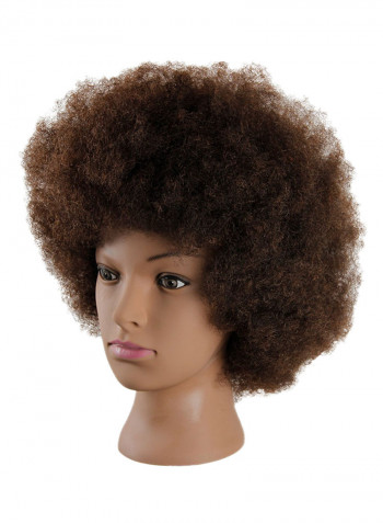 Mannequin Head African American Hair Head for Practice Styling Braiding Brown 11x6.3x6.3inch