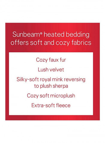3-Piece Electric Throw Blanket Set Polyester Brown/White 50x60inch