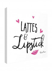 Printed Wall Canvas White/Black/Pink