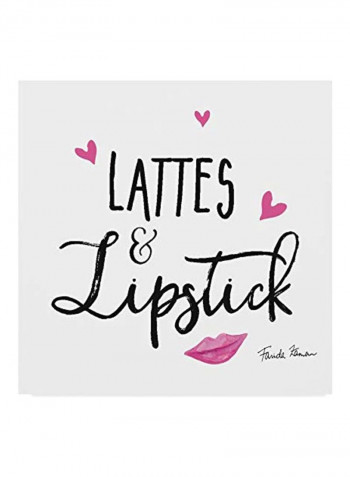 Printed Wall Canvas White/Black/Pink