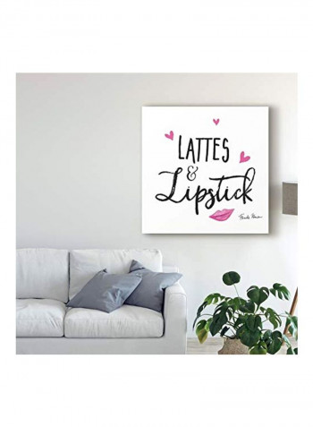 Printed Wall Canvas White/Black/Pink