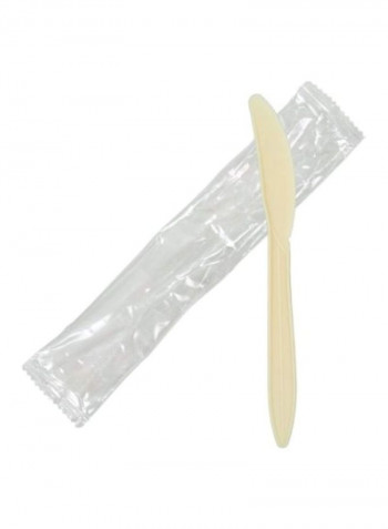 1000-Piece Bio-Plastic Knife Beige 6.5inch