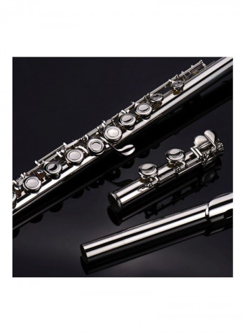 16 Holes Silver Plated Flute With Accessories