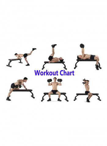 Foldable Workout Flat Bench 140x35x43cm