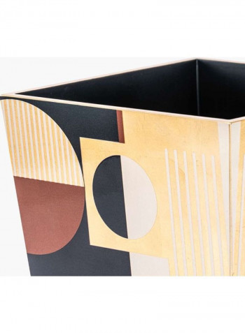 Geo Waste Bin Antique Gold/Black