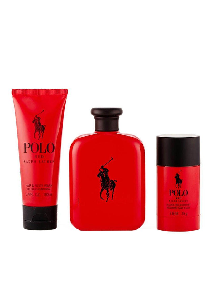 Polo Red Gift Set 1x EDT 125ml, 1x Hand & Body Wash 100ml and 1x Deo Stick 75mlml