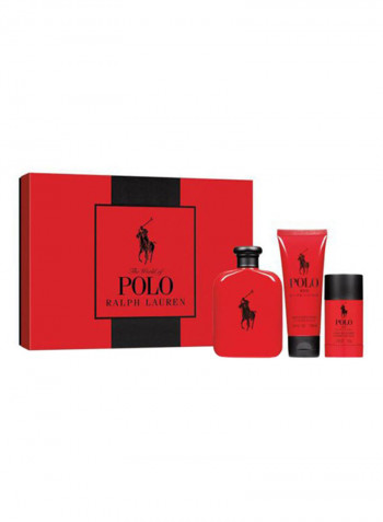 Polo Red Gift Set 1x EDT 125ml, 1x Hand & Body Wash 100ml and 1x Deo Stick 75mlml