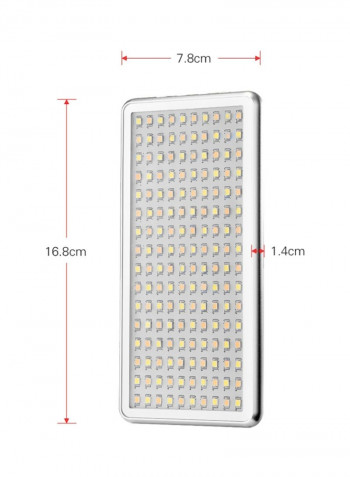 Portable LED Video Light Lamp with Ballhead Cable Silver