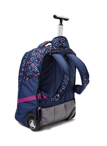 5 Piece Blaise Wheeled Backpack Set Blue