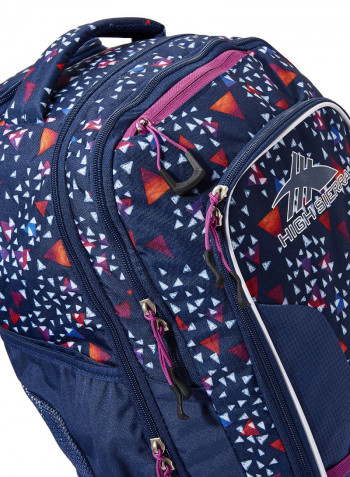 5 Piece Blaise Wheeled Backpack Set Blue