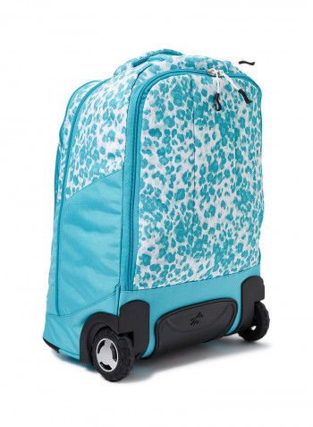 5 Piece Blaise Wheeled Backpack Set Blue
