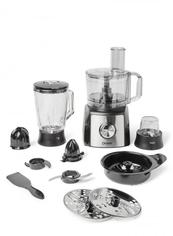 محضر طعام 600 وات 9900-food processor فضي/أسود/شفاف